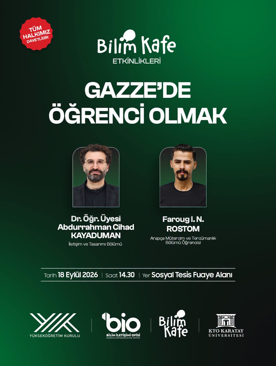 Bilim Kafe: “Gazze'de Öğrenci Olmak” Söyleşisi etkinliğinden bir kare